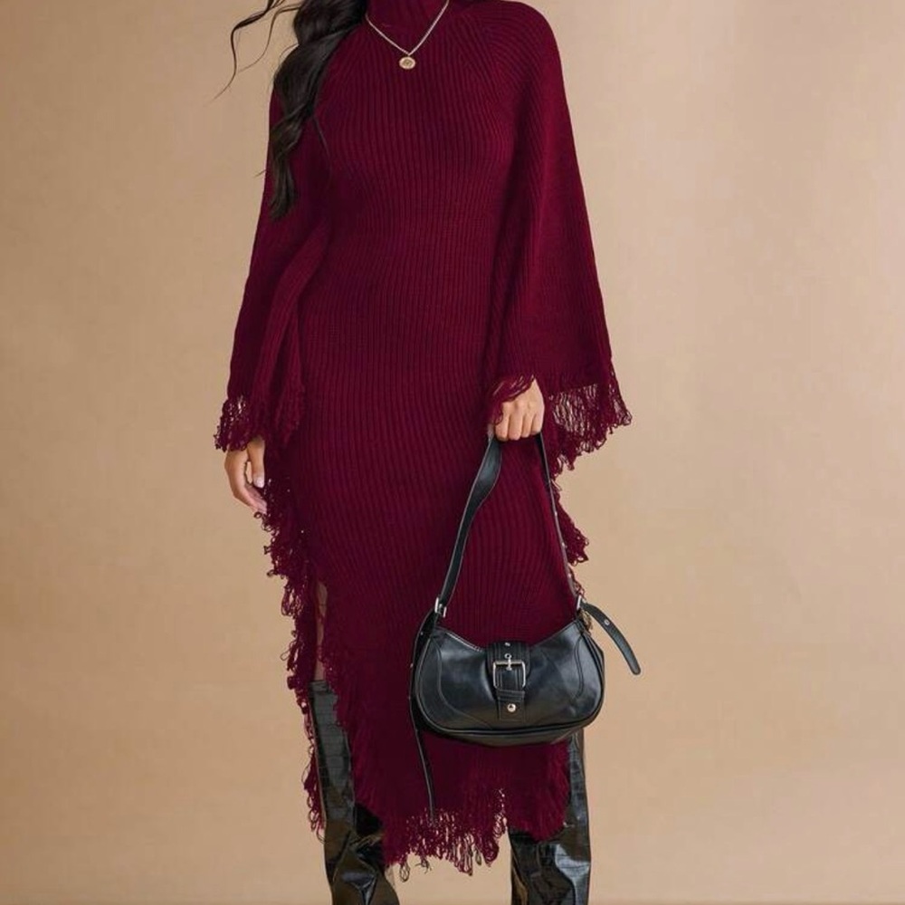 Burgundy Knit Sweater - Picture 8 of 8